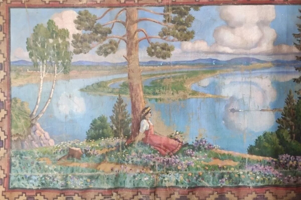    Масло на брезенте.