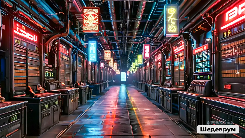 В стиле киберпанка. 3D. архив. © NickFW.ru & Шедеврум v.2.0