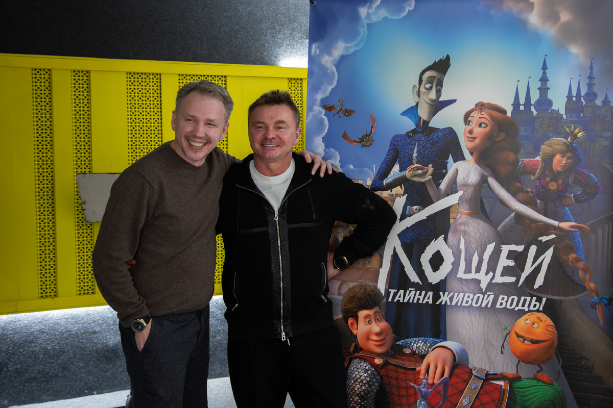 режиссер анимационного фильма Роман Артемьев и советский и российский актёр кино и телевидения Владимир Сычев 