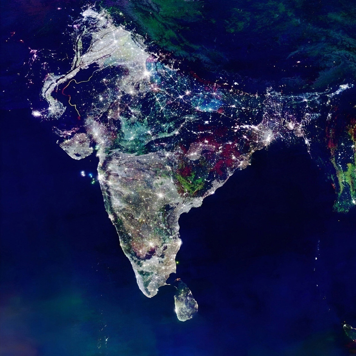 Индия из космоса 