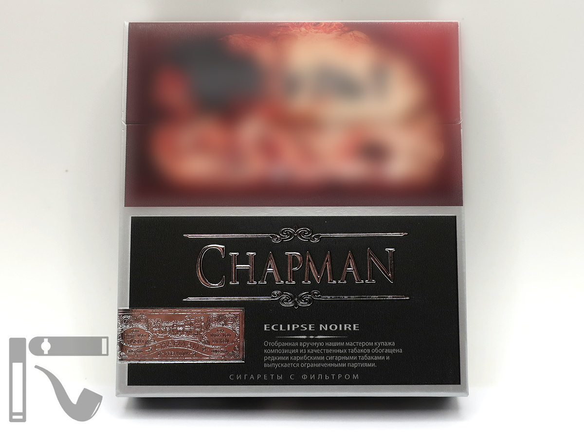 Сигареты Chapman Eclipse Noire Platinum. Фото: © канал "Уголок Курильщика"