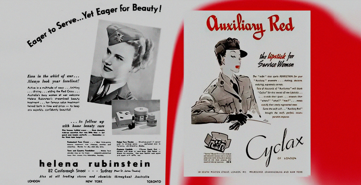 фото: рекламные кампании Helena Rubinstein и Cyclax, 1940-е