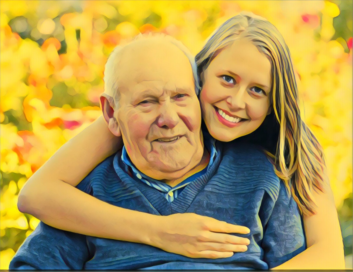 Тоня с отцом