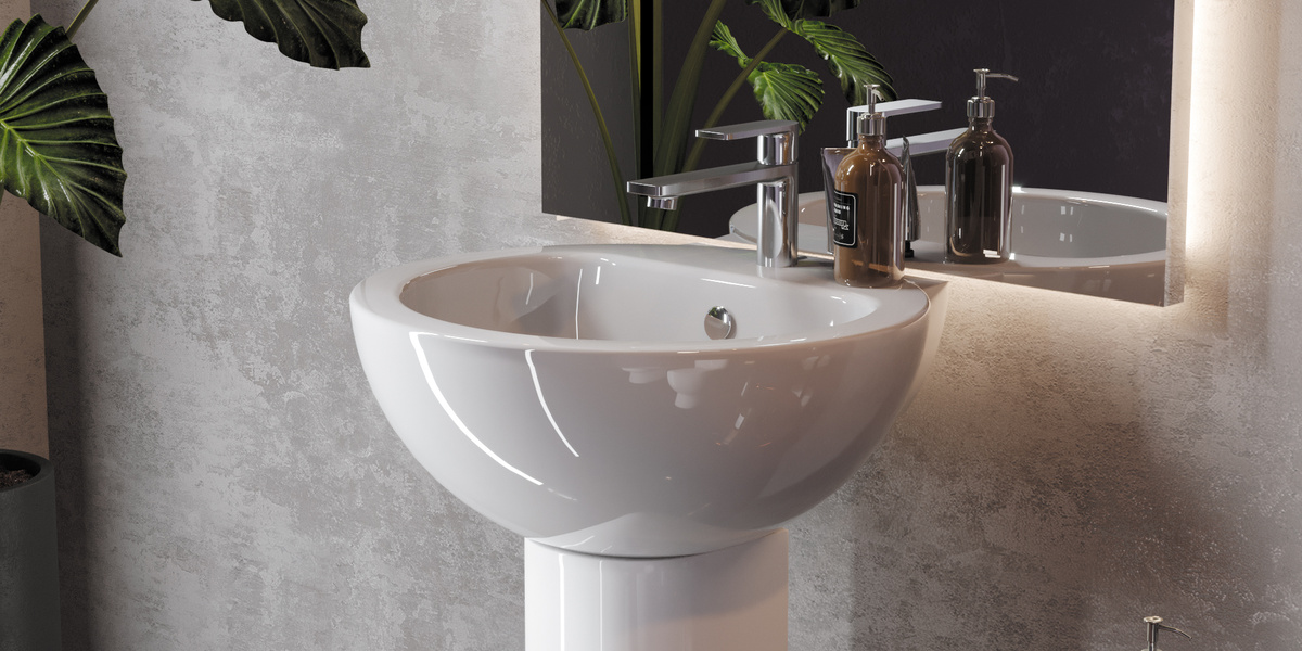 Раковина на пьедестале Art от бренда SANITA LUXE