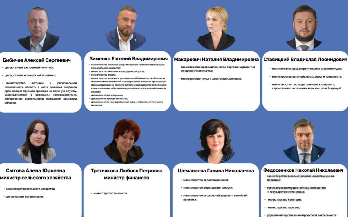    Тамбовский губернатор Первышов сформировал команду заместителей Фото из тг-канала Евгения Первышова