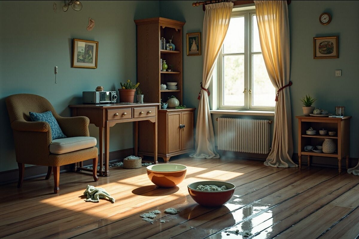 Чтобы такого не происходило, как следует защитить крышу дома от протечек. Источник: нейросеть📷
