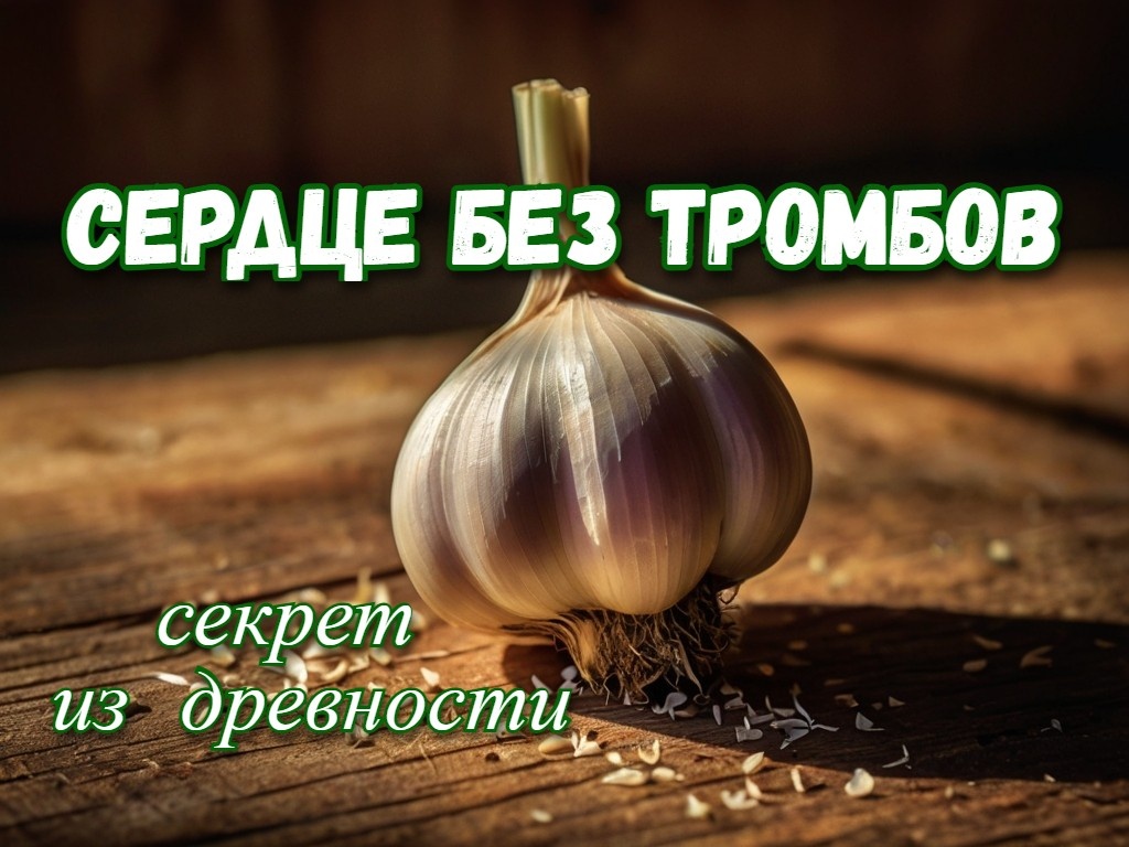 Чеснок  на деревянной поверхности