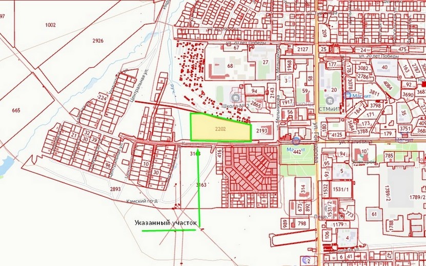  Участок находится на улице Калинина. Фото: Публичная кадастровая карта