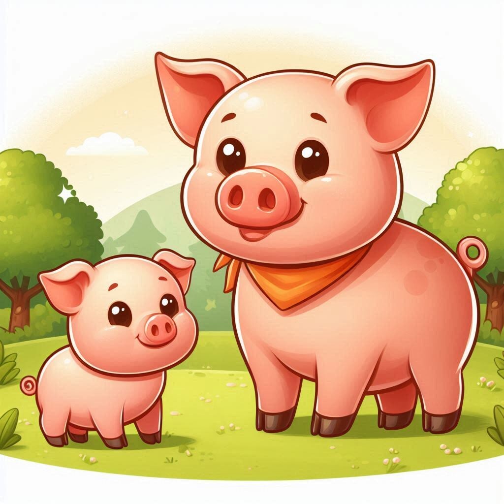 Иллюстрации для игры мама и малыш.