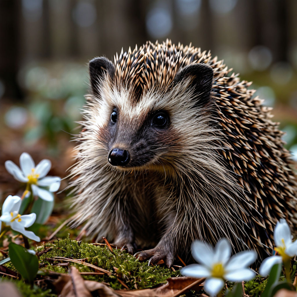 Ёж Ежович. Картинка создана автором в Шедеврум