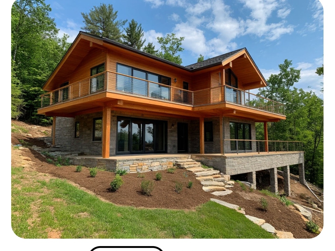 Строительство дома на склоне 