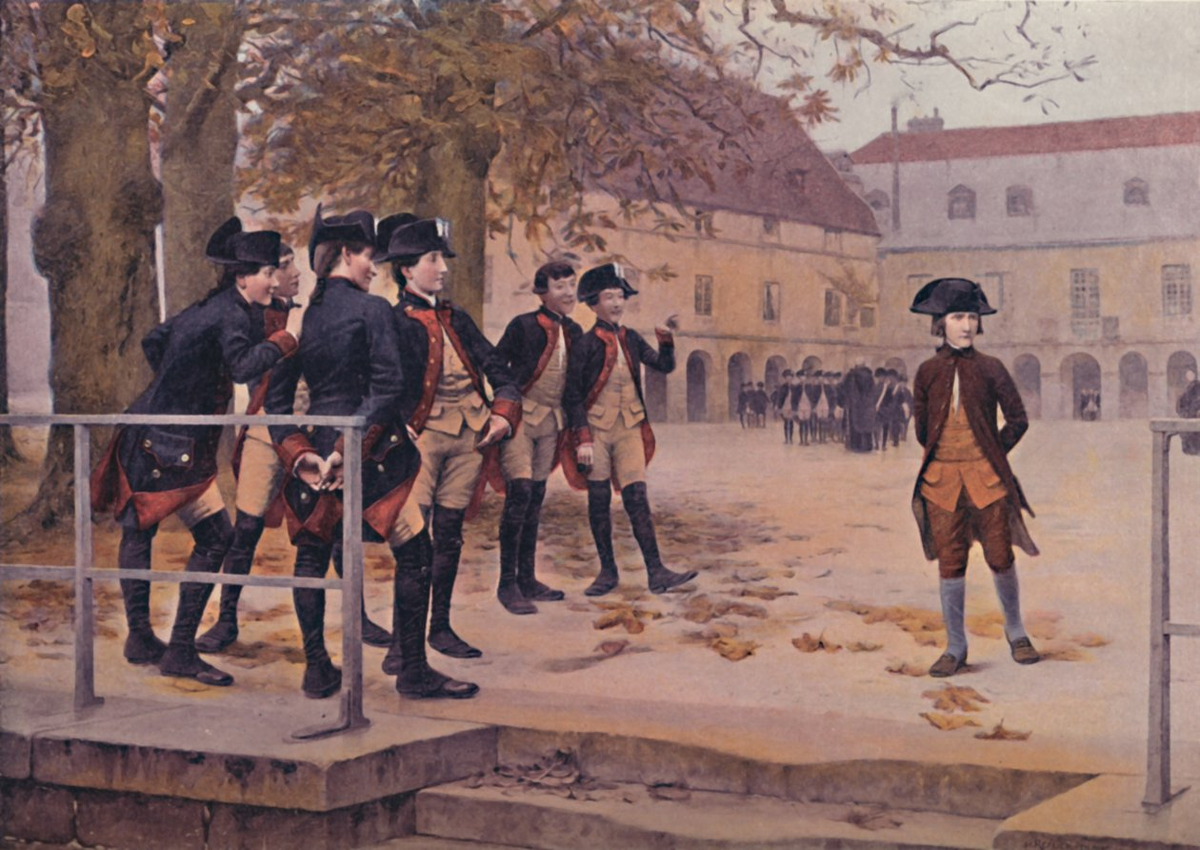 Наполеон Бонапарт в военной школе в Бриенне,