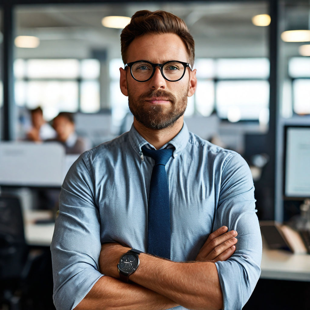 Офис. Иллюстрация сгенерирована нейросетью