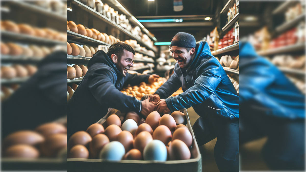 Американцы держутся в очередях за покупкой яиц. Фото: Шедеврум