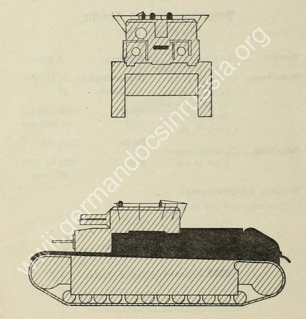 Схематичный рисунок танка Т-28
