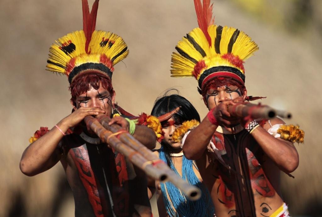 Индейцы Яуалапити из Амазонии. Бразилия