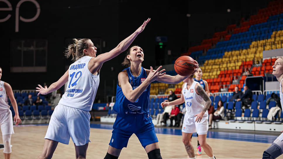 Фото с матча между курским «Динамо» и красноярским «Енисеем».📷Фото: с сайта ЖБК «Динамо»