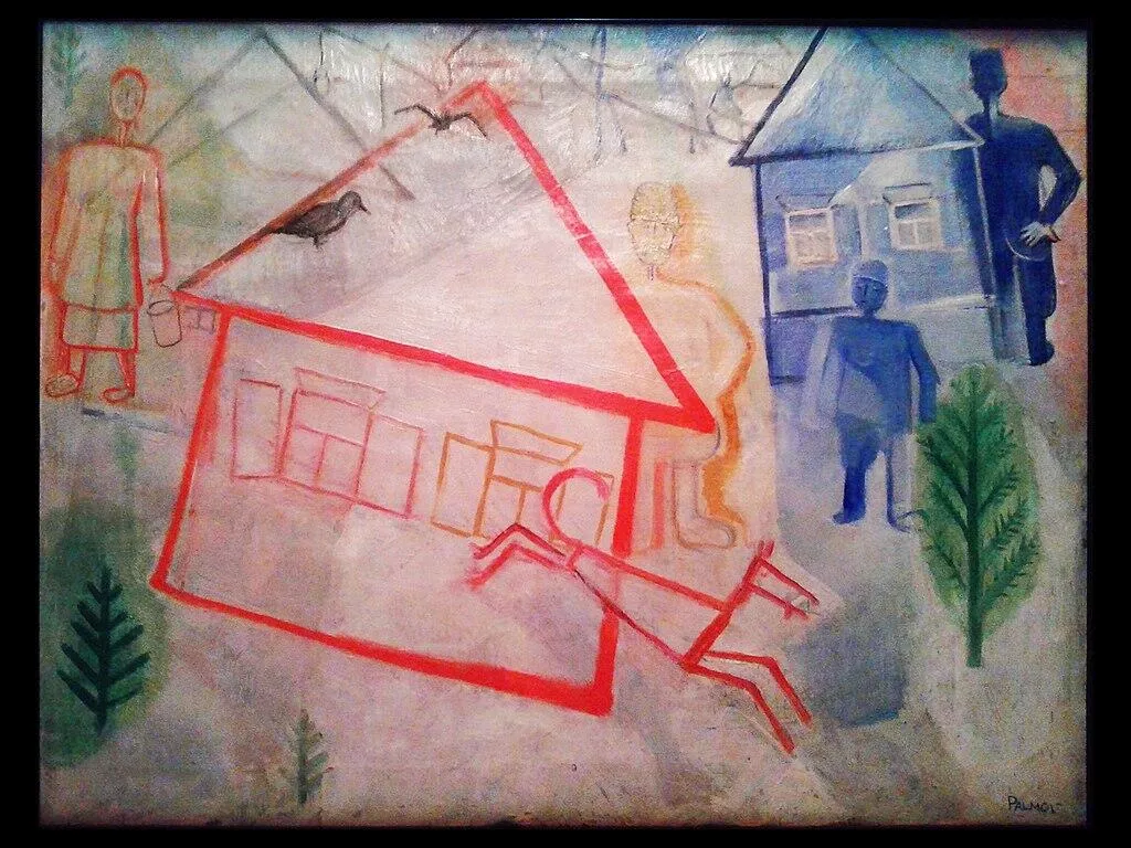 Виктор Пальмов "Украинское село зимой". Википедия