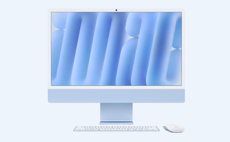   iMac — готовый компьютер, не требующий покупки дополнительных аксессуаров. Иллюстрация: Apple