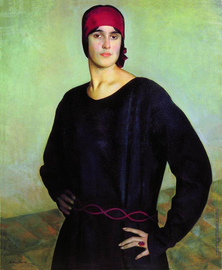 «Портрет артистки Т. В. Чижовой» Б. Кустодиев 1924 г.