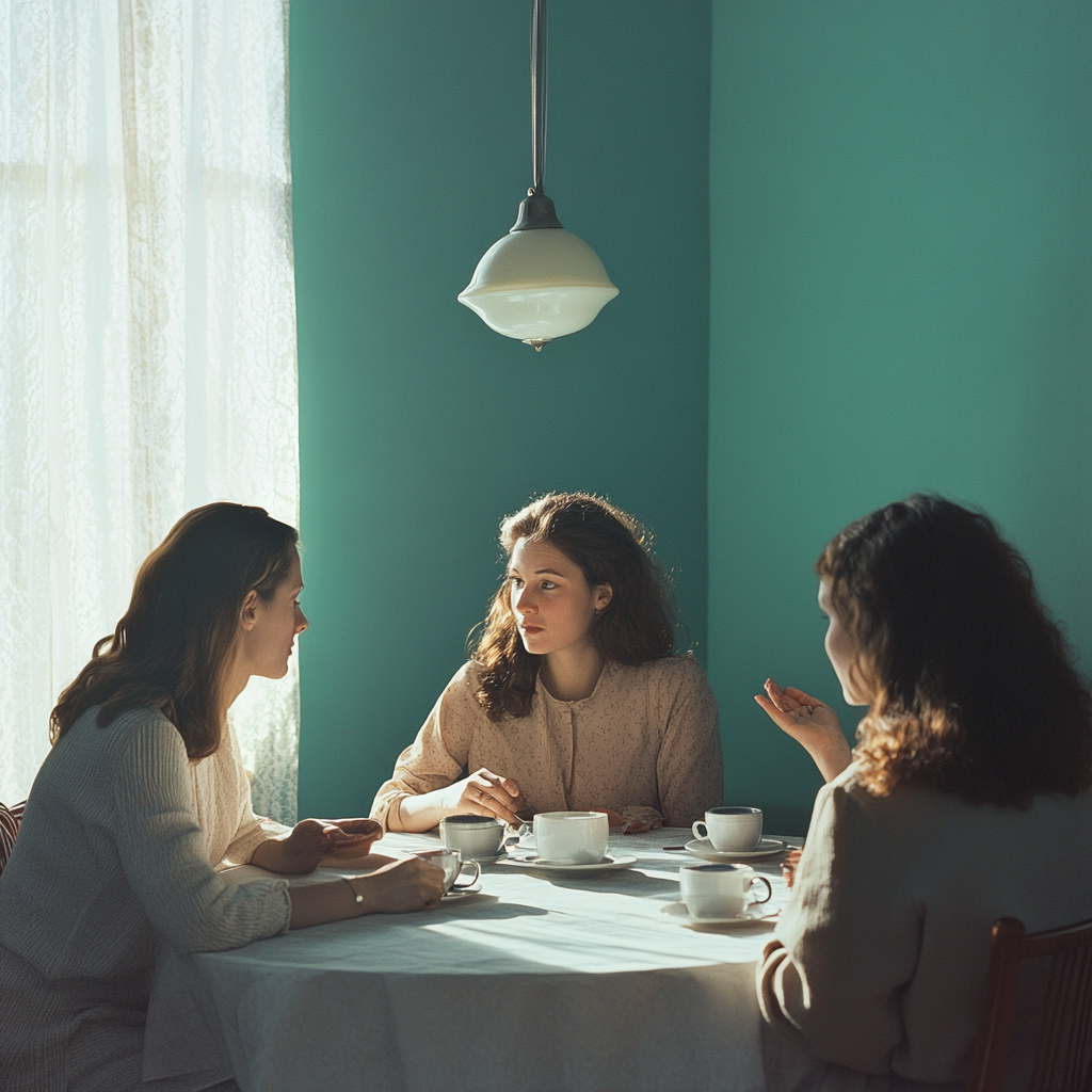 Подруги на кухне беседуют. Фото fb8.