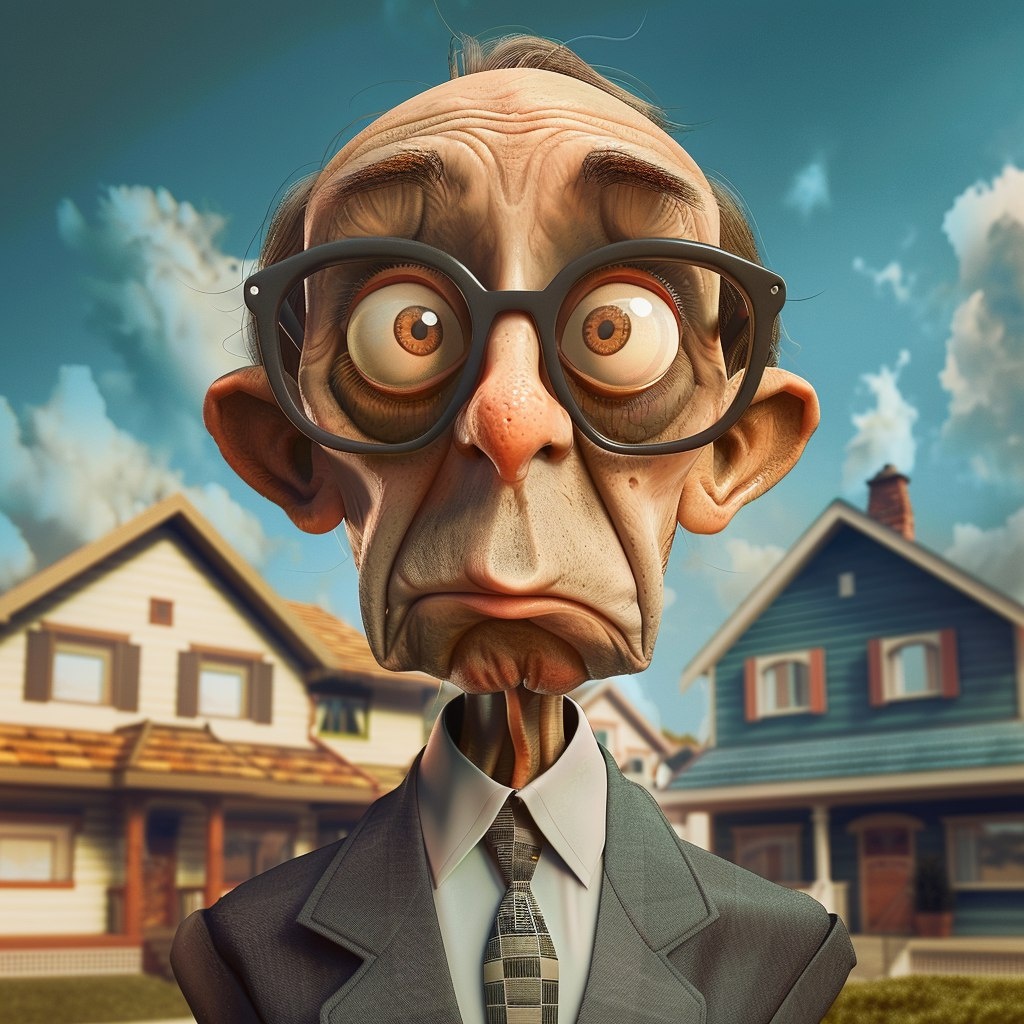 Незадачливый агент по недвижимости. Картинка сгенерирована ИИ.