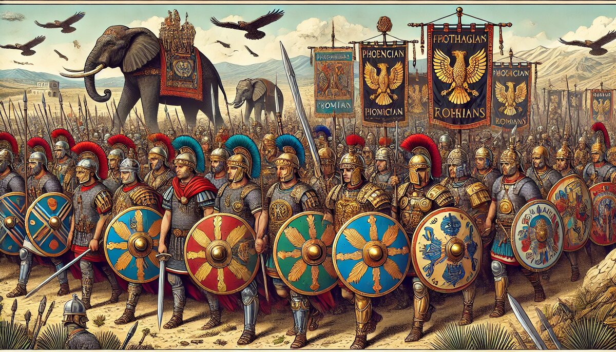 Пунические легионы. Армия Карфагена. Здесь и далее - рисунок нейросети.