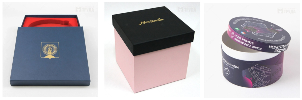 разнообразные формы коробок