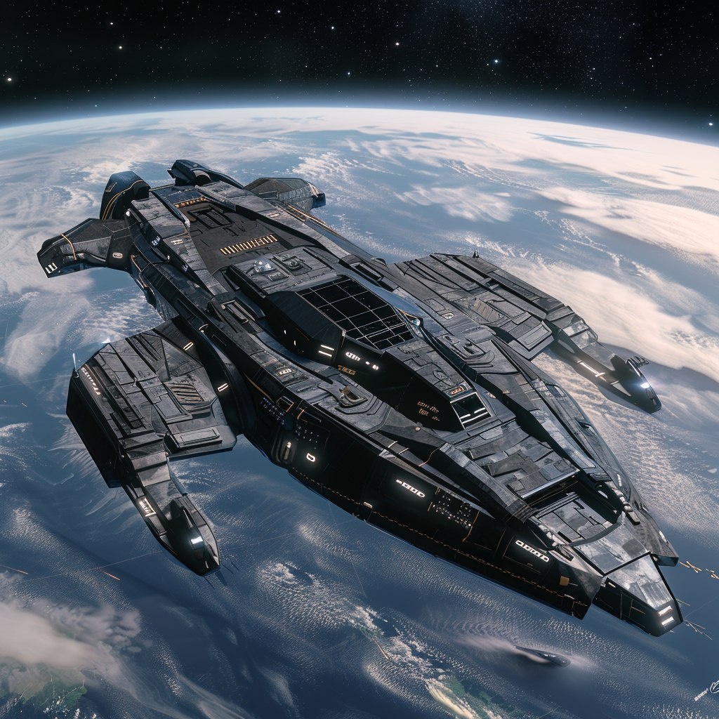 Сторожевой крейсер. Сгенерировано по описанию из главы. 