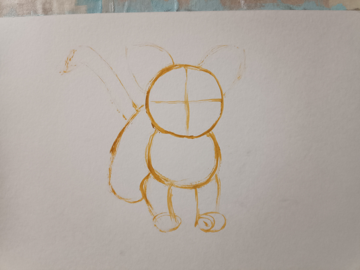 Фото автора. Кот . Поэтапно