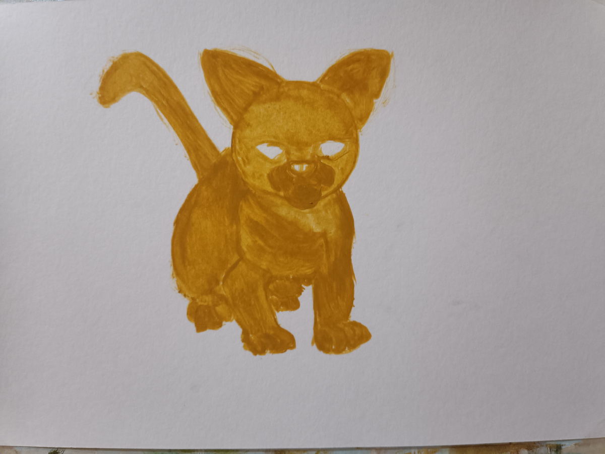 Фото автора. Кот. Поэтапное рисование