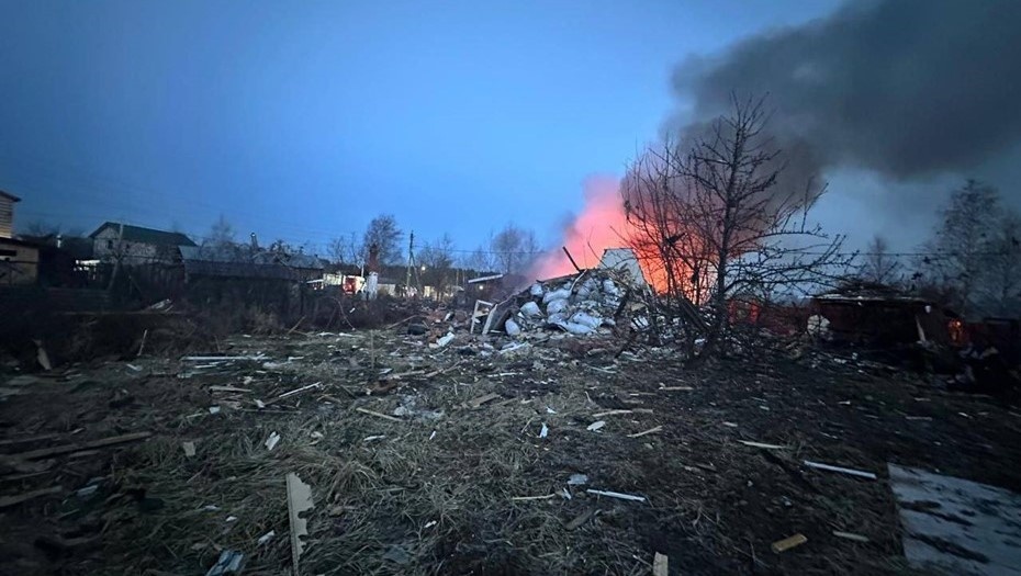    Последствия атаки дронов 11 марта в Раменском Автор фото: t.me/vorobiev_live