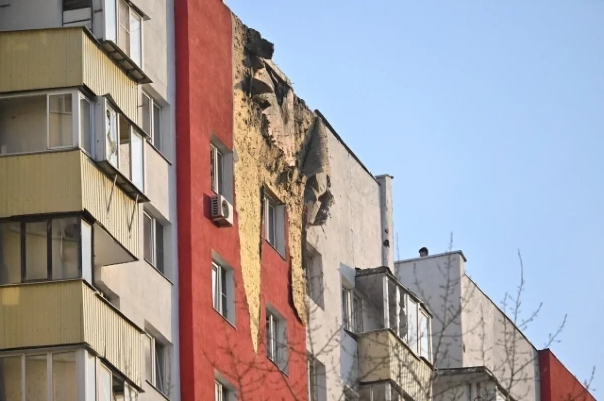    Последствия атаки БПЛА в Москве.