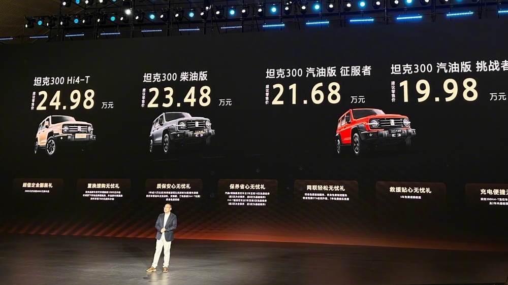 Цены и комплектации на обновленный внедорожник Tank 300