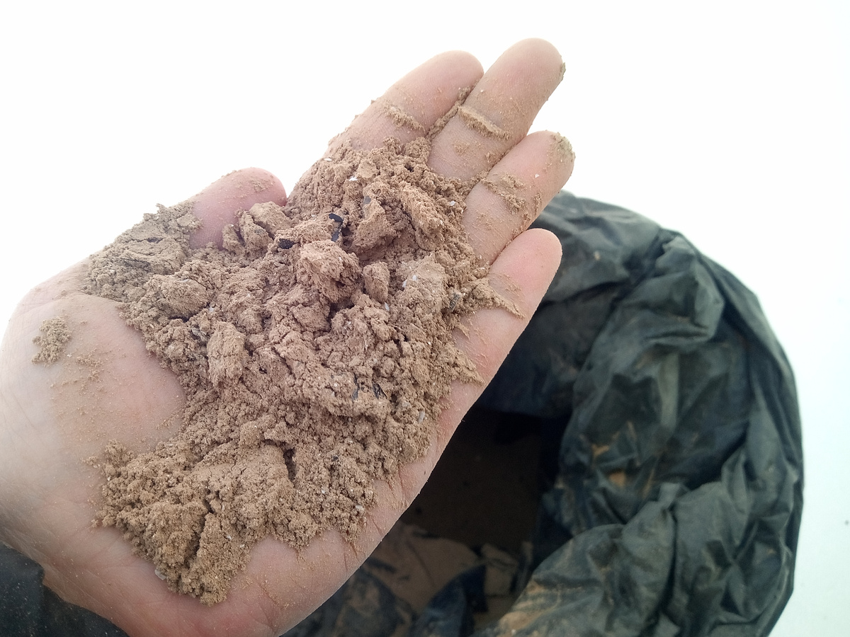 Это зола от осиновых дров. Уголь мы не использовали.