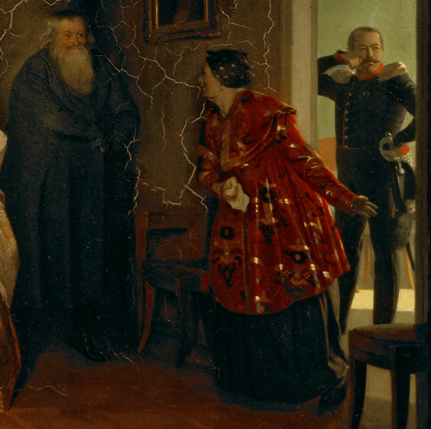 Отец купеческого семейства, сваха и офицер-жених