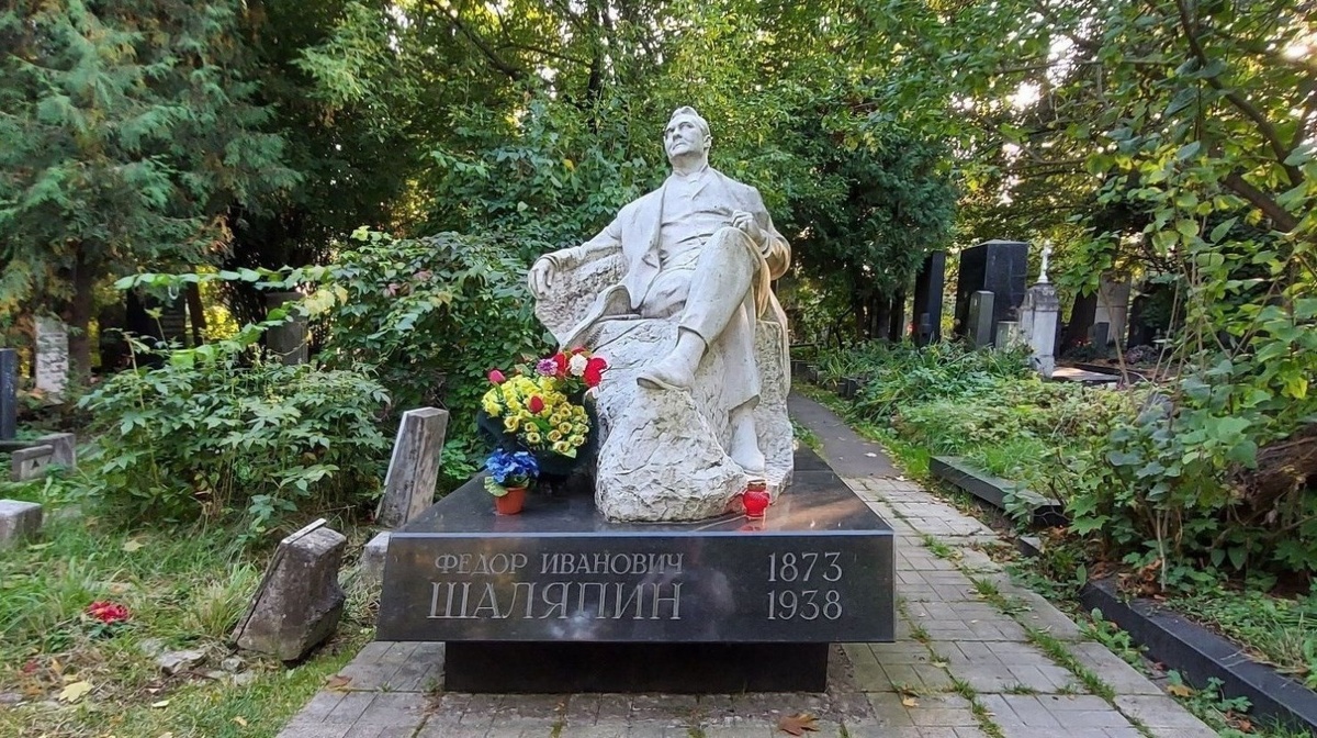 Могила Ф.И. Шаляпина на Новодевичьем кладбище ( г. Москва)