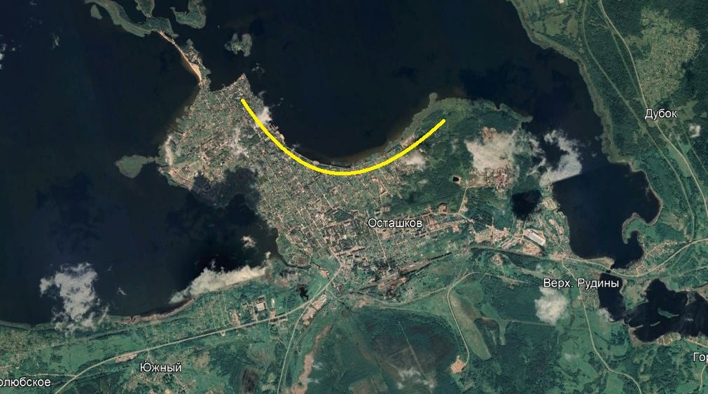 город Осташков на озере Селигер