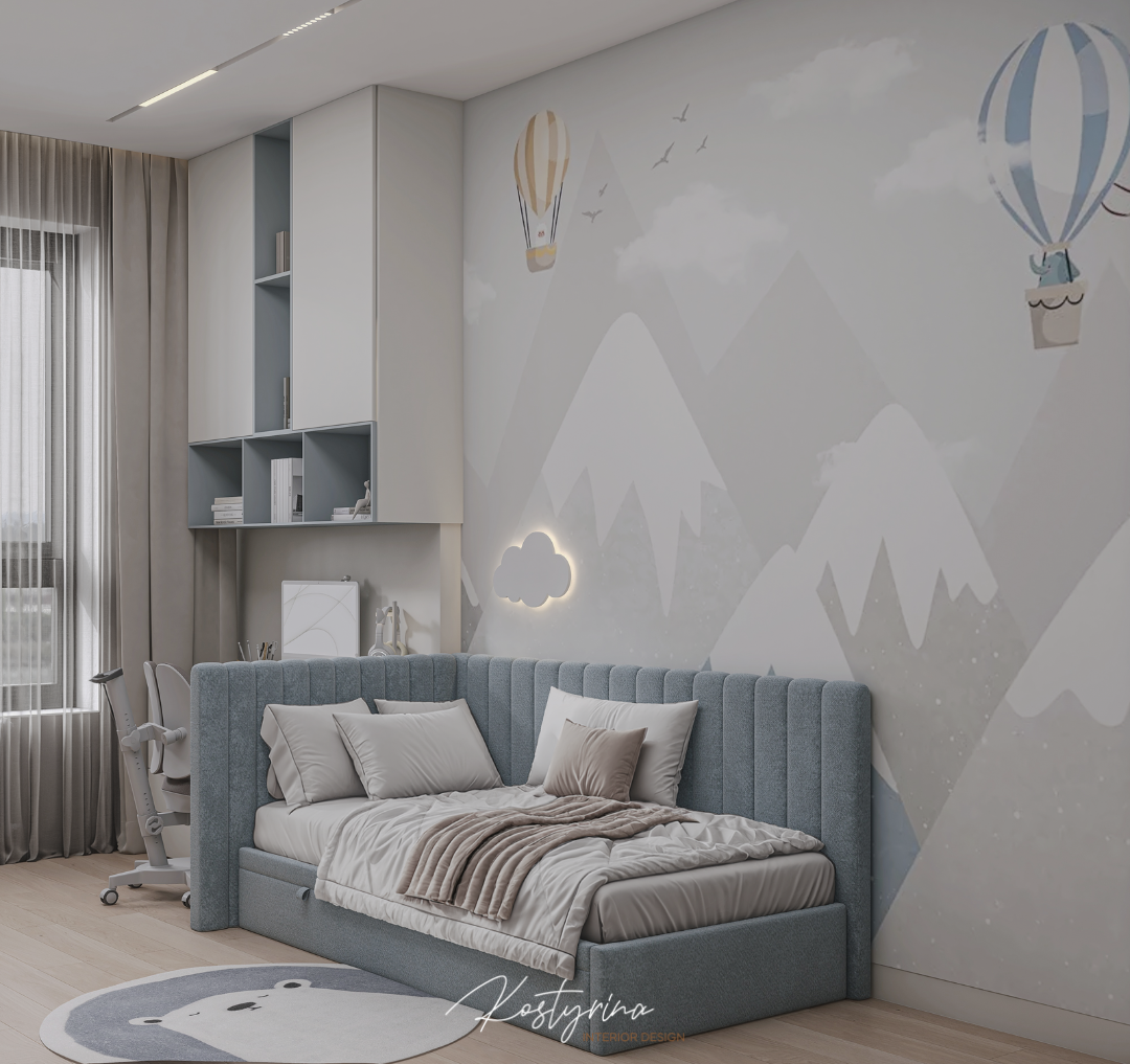 Проект интерьера детской комнаты от студии Екатерины Костыриной 