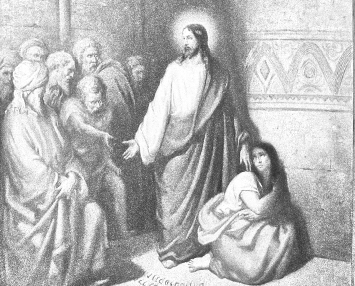 Христос и обличаемая фарисеями блудница