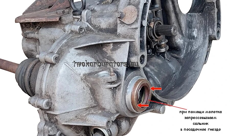 Замена сальника правого привода