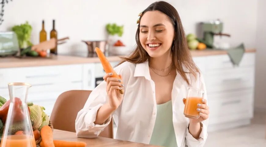   Морковный сок — один из лучших напитков для поддержания молодости и красоты кожи (shutterstock)