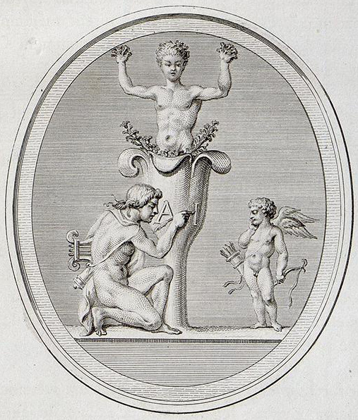 Гиацинт, превращающийся в цветок, Огюстен Сент-Обен, 1770—1780 гг.