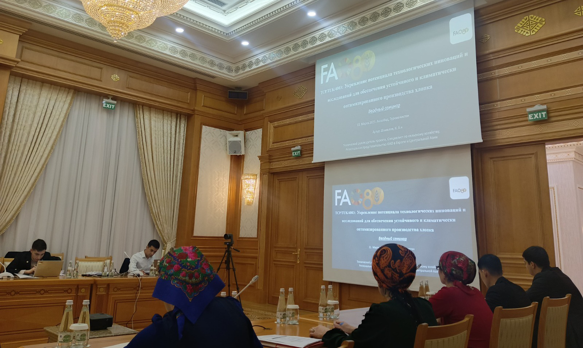 Семинар, посвященный запуску двух новых проектов ФАО в Туркменистане, 11 марта, 2025 г., Ашхабад, Туркменистан (Фото: БТ)