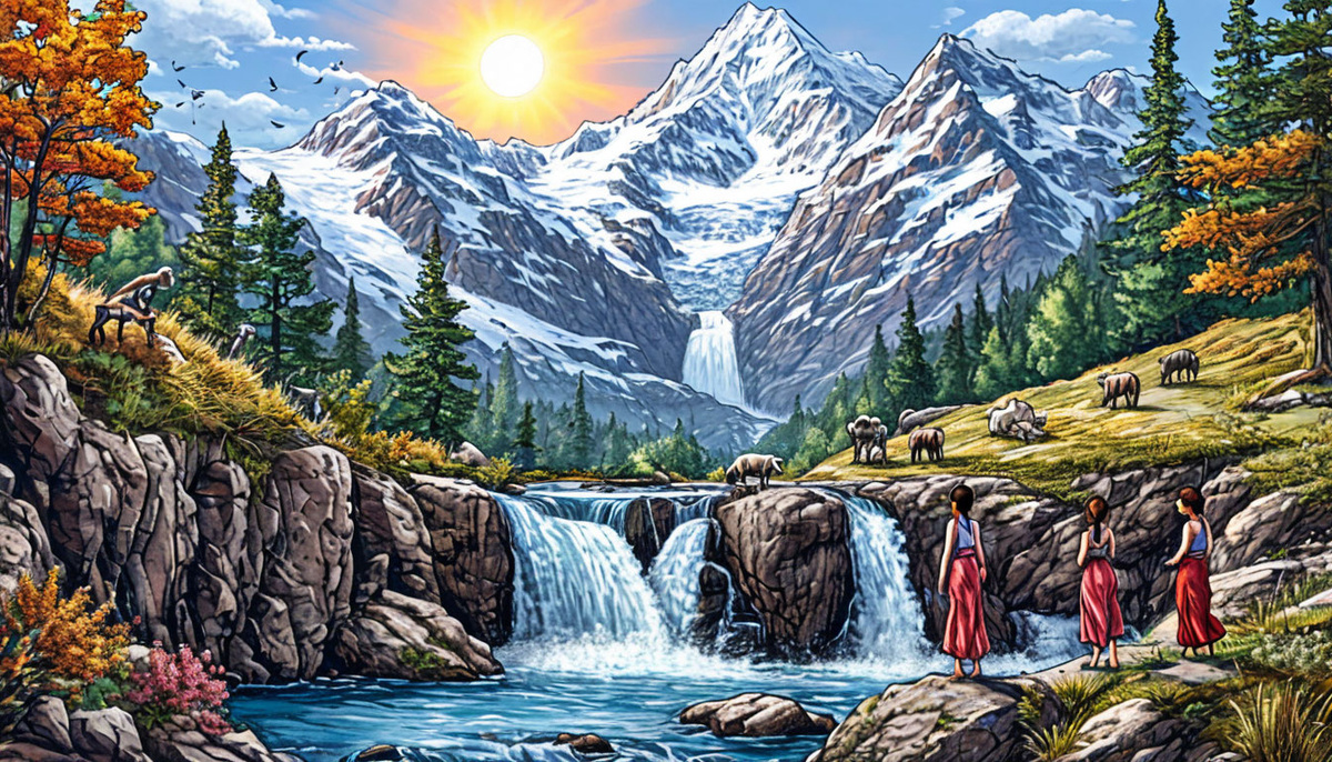 Водопой из той реки. Изображение от ИИ Шедеврум