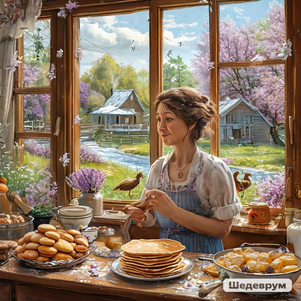 Не умеет ИИ создавать всё сразу, как женщина: и картошка, и блины...