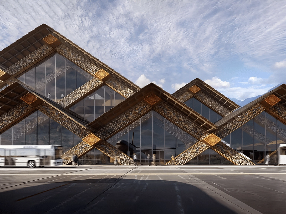 Международный аэропорт Гелепху в Бутане: проект Bjarke Ingels Group  
