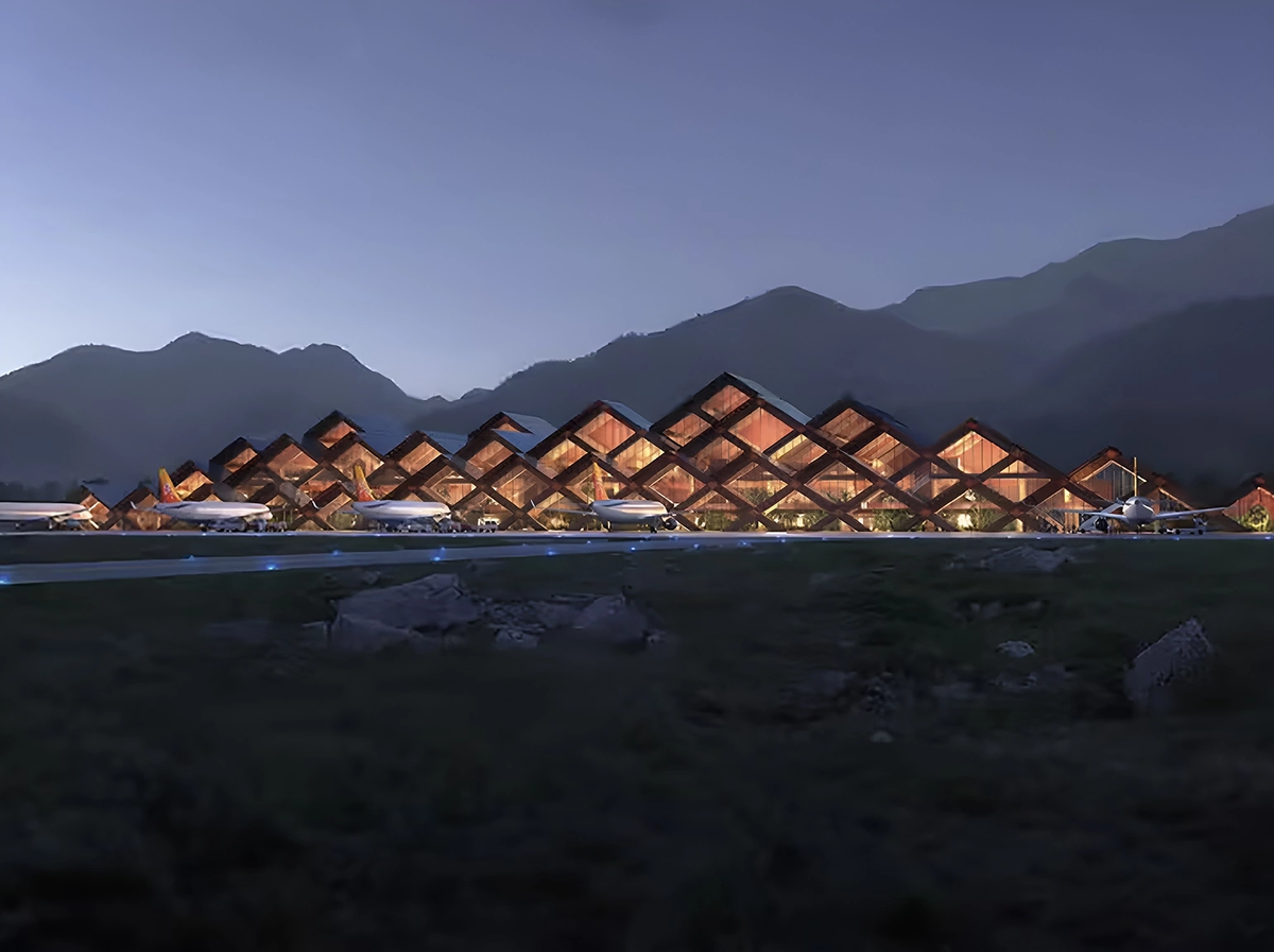 Международный аэропорт Гелепху в Бутане: проект Bjarke Ingels Group  
