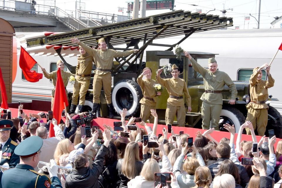    "Эшелон Победы", 6 мая 2022 года, Новосибирск. Источник: zszd.rzd.ru