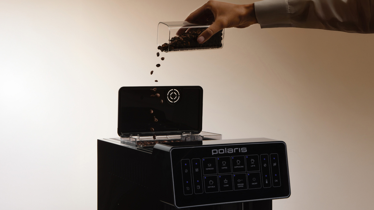 Кофемашина автоматическая Polaris PACM 2052AC с капучинатором и встроенной кофемолкой